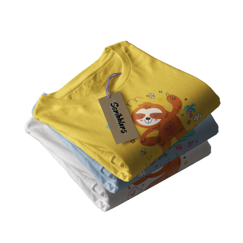 Sloth Power – Infant Fine Jersey Tee – 3 Pack